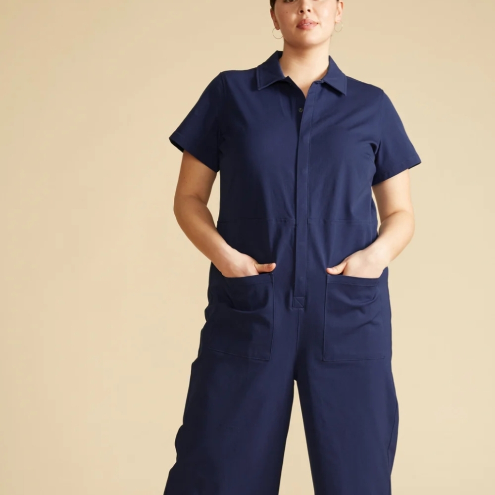 Universal Standard Blue Relaxed Fit Jumpsuit